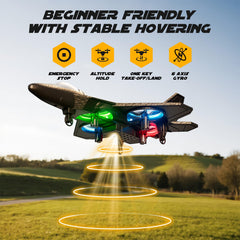 Dosumik RC plane executes circle fly along dynamic flight paths.