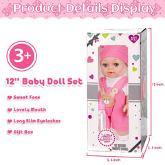 Bright-eyed Dotvosy doll face ideal for nurturing roleplay.