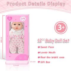 DOTVOSY doll rosy cheeks and movable limbs boost lifelike playtime.