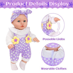 DOTVOSY rotatable limbs support varied poses for natural doll interactions.