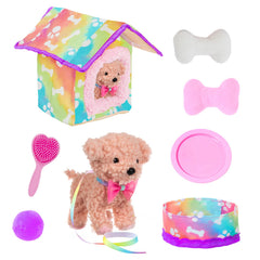 DOTVOSY toy puppy with leash to encourage interactive play.