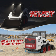 DOUBLE E RC skid steer loader toy 2.4GHz remote enables smooth multiplayer play.
