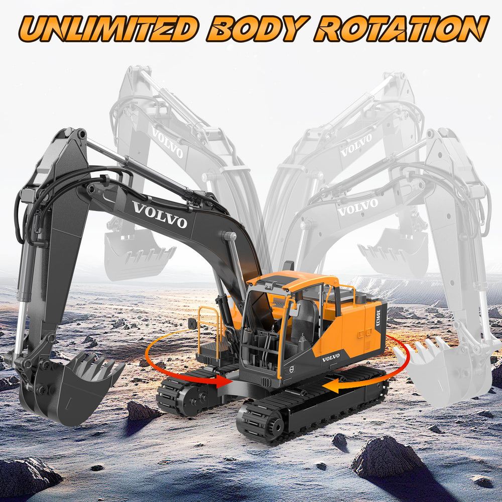 DOUBLE E Volvo 1:16 excavator 360° rotation for immersive operation