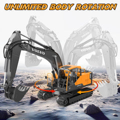 DOUBLE E Volvo 1:16 excavator 360° rotation for immersive operation
