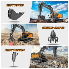 DOUBLE E Volvo 1:16 excavator cab rotation demonstration for precise control
