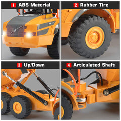 DOUBLE E Volvo RC dump truck realistic details inspire creative construction scenarios