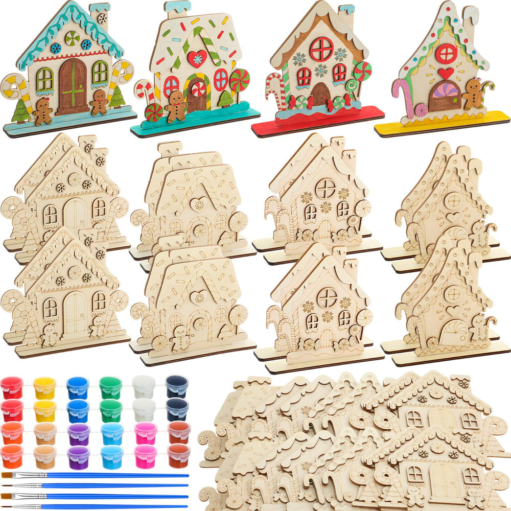 DoubleFill gingerbread-house pieces ready for decorating and holiday crafting.