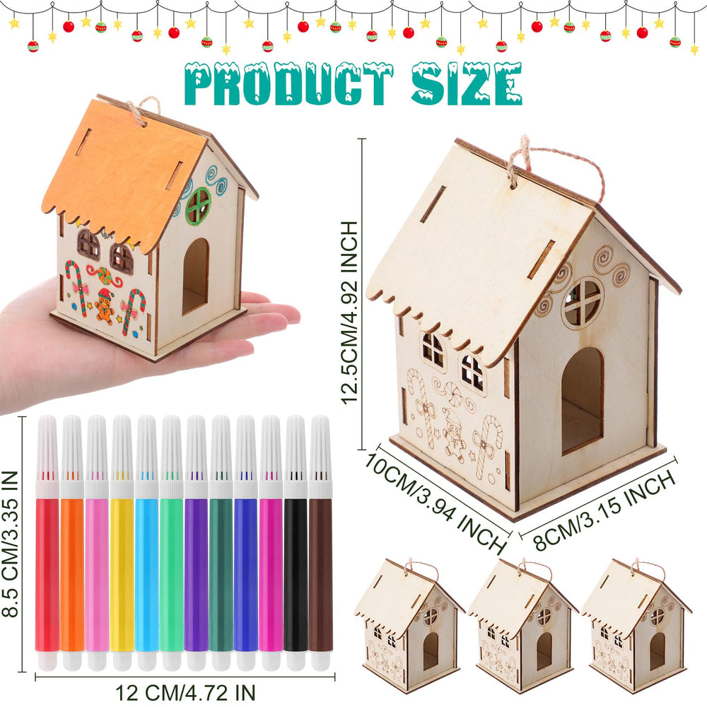 DoubleFill paint-your-own birdhouse with markers for a colorful kids' activity.
