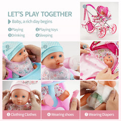 Doublekai doll cradle bed for naptime pretend play.
