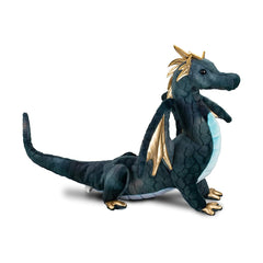 Douglas Aragon navy dragon plush crafted in Keene NH for quality.