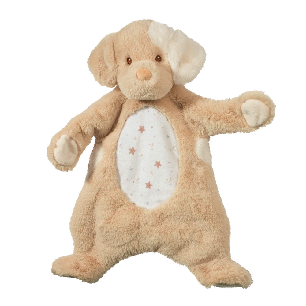 Douglas Baby Auggie Tan Puppy Sshlumpie plush offers infant comfort and soothing cuddles