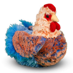 Douglas Henrietta Blue Lace Hen eyes close-up, inviting storytelling and pretend play.
