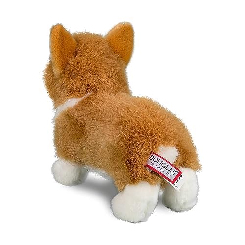 Douglas Louie Corgi plush coat detail highlighting white and gold fur