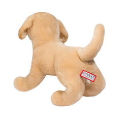 Douglas Mandy Yellow Lab weighted paws provide cuddle-ready heft.