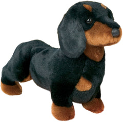 Douglas Spats dachshund plush 12-inch with lifelike nose for cuddles.
