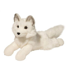 Douglas Yuki Arctic Fox plush full-body with soft white fur for cozy cuddling.