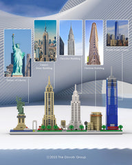 dOvOb Chrysler Building micro blocks offer intricate detailing for collectors.
