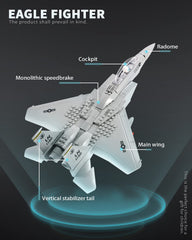dOvOb F-15 Eagle jet model 270-piece kit, ideal for creative building sessions