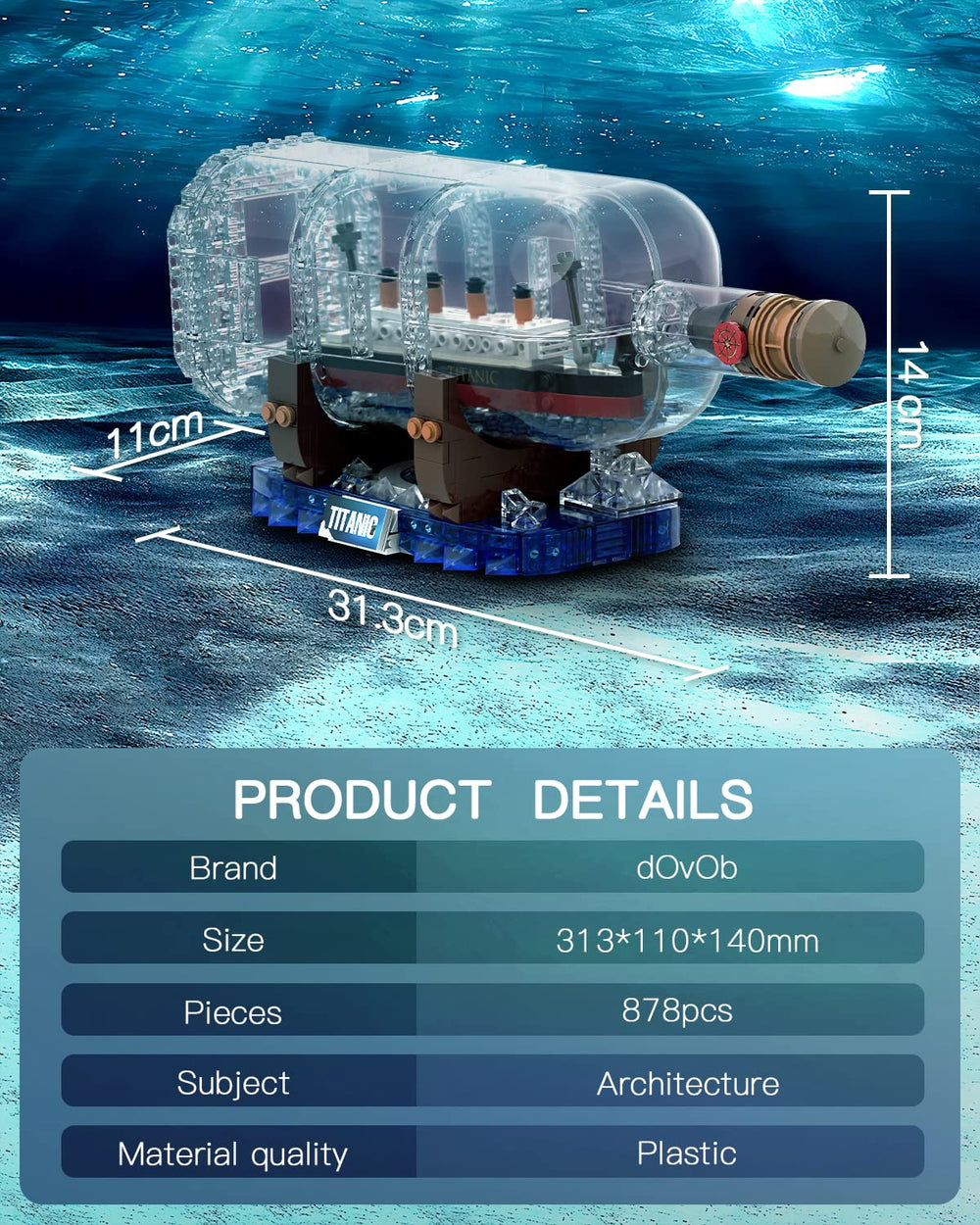 dOvOb ship-in-a-bottle bricks ideal for adults and kids