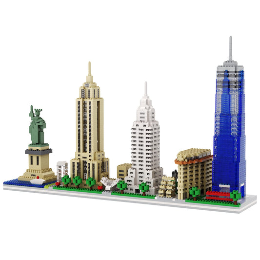 dOvOb New York Skyline micro blocks display the skyline in stunning detail for home decor.