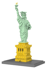 DovOb Statue of Liberty micro blocks in progress, ideal for solo or family building.