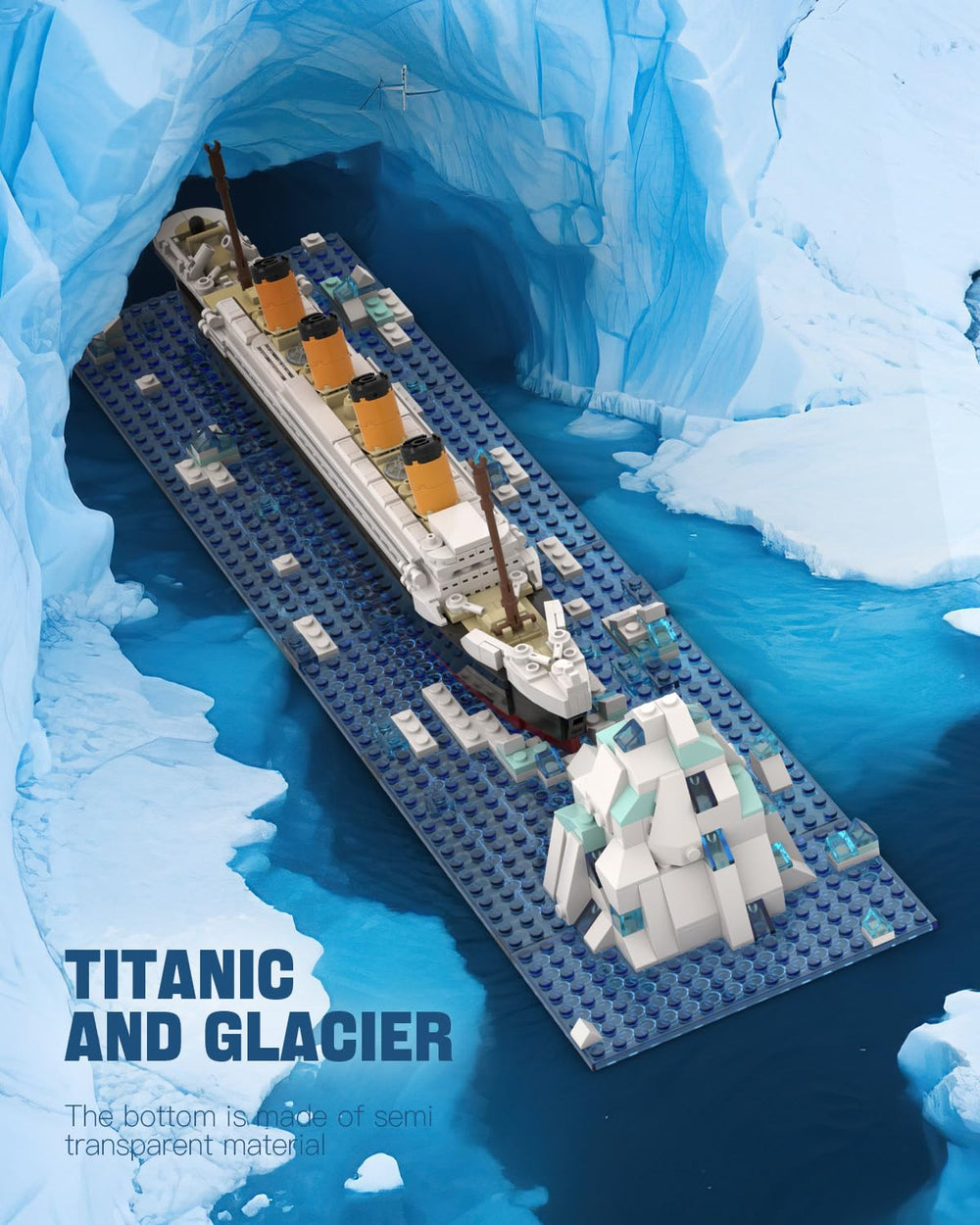 dOvOb RMS Titanic model display stand enables stable exhibition.