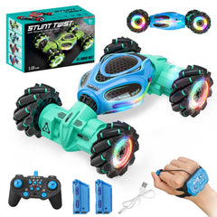 DOVQISK blue RC car front view shows bold design for fast indoor play
