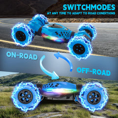 DOVQISK all-terrain-tires RC car conquers pavement and dirt with traction.