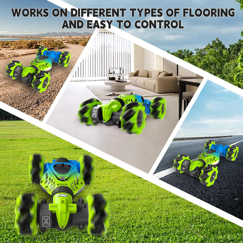 DOVQISK RC drift car double-sided design for versatile play in any space.
