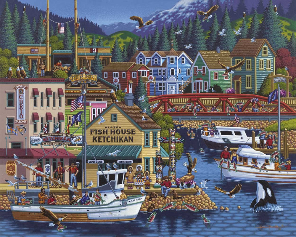 Dowdle Ketchikan puzzle reference poster helps guide piece placement