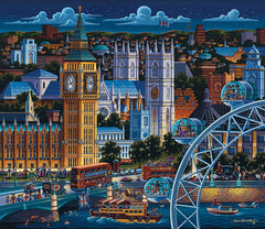 Dowdle London boardwalk scene puzzle showing precise interlocking design