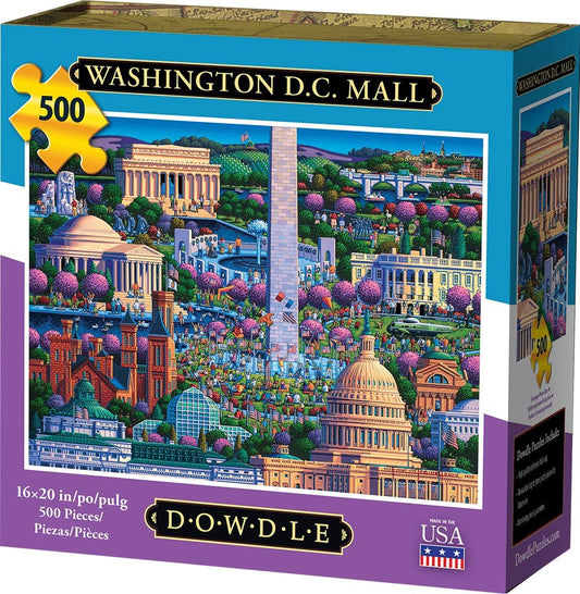 Dowdle Puzzle Washington DC Mall 500-piece front cover ideal for family night.