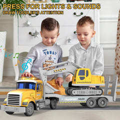 Dowellin excavator toy enhances imaginative construction play.