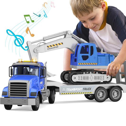 Dowellin Transports Trucks front view showcases a large carrier for imaginative play.