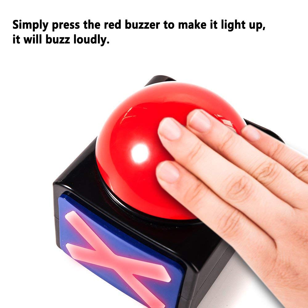 DOXISHRUKY black-red shell buzzer fits party and office games.