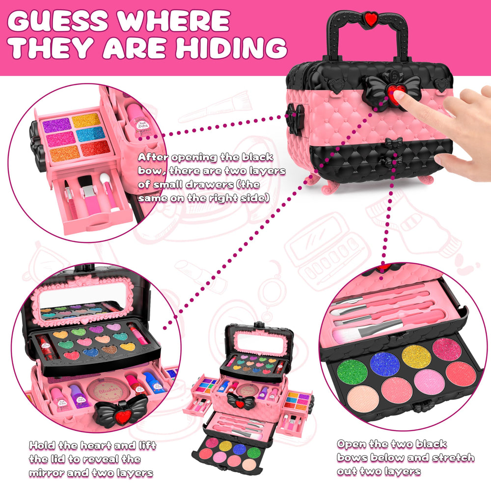 Dpai pink eyeshadow palette for colorful dress-up fun.