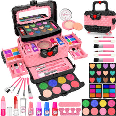 Dpai 54 Pcs Kids Makeup Kit with Mirror for pretend play.