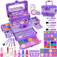Dpai 54-piece purple makeup kit with mirror for imaginative dress-up sessions