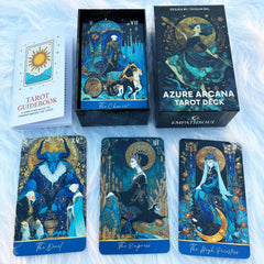 DPEHAKMK Azure Arcana tarot deck collection spread visuals