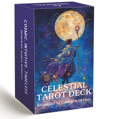 DPEHAKMK Celestial Tarot card glow with cosmic art for immersive readings.
