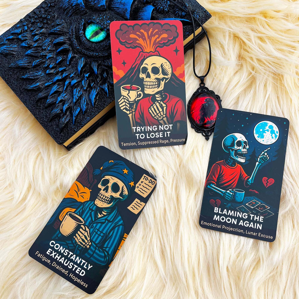 DPEHAKMK Dead Inside Oracle Deck Halloween decor vibes add spooky mood