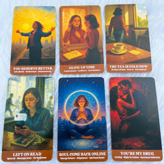 DPEHAKMK Messy Truth Oracle cards back view for daily reflection and clarity.