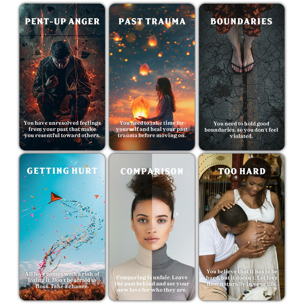 DPEHAKMK Singles and Couples Oracle Deck card spread for connection exploration.