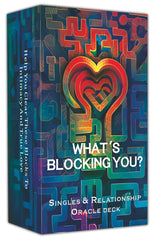 DPEHAKMK What's Blocking You Love Oracle Cards front cover for relationship guidance.