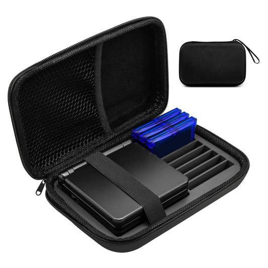 DPVPER carrying case for GBA SP, closed with strap for secure portability.