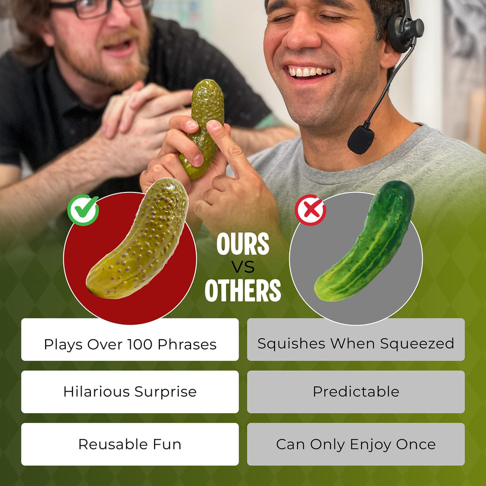 DR DINGUS emotional support pickle on a desk for daily motivation