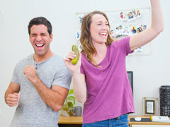 DR DINGUS Party Pickle in a party scene adding playful energy to guests