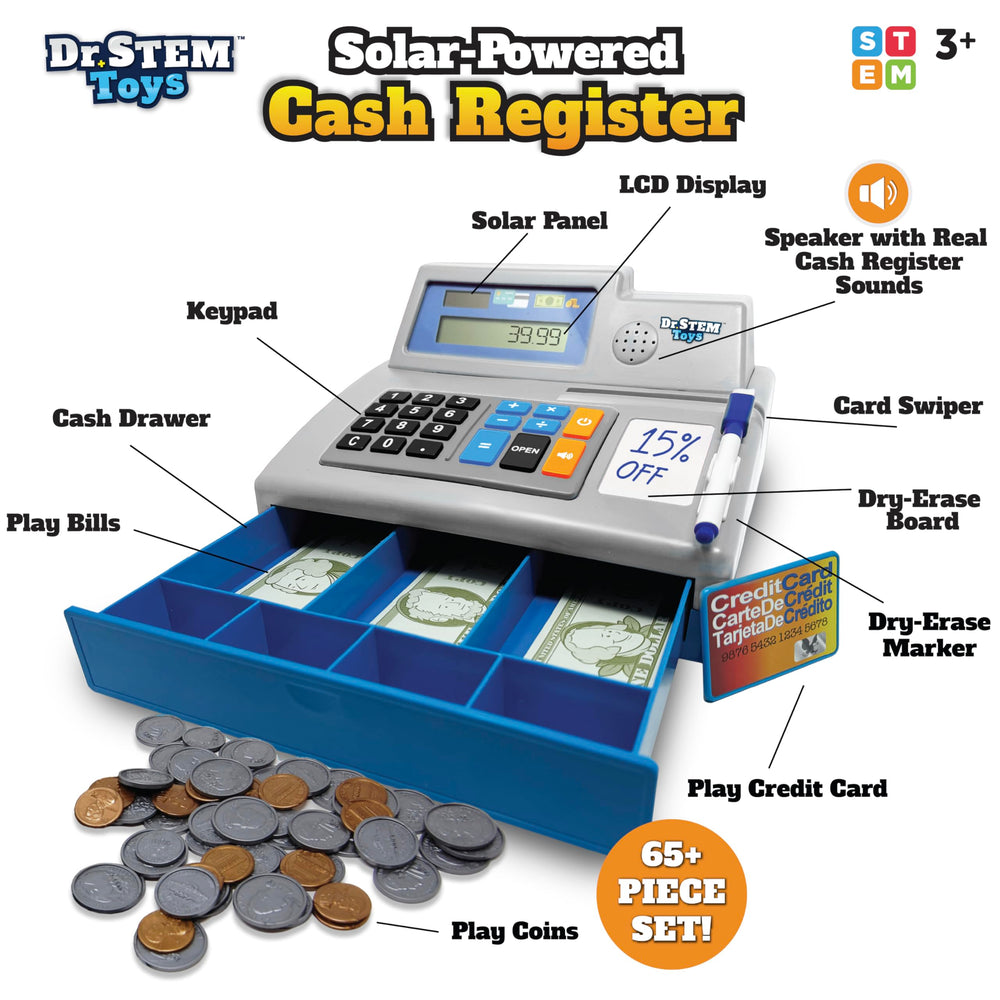 Dr. STEM Toys bank card with pretend transactions