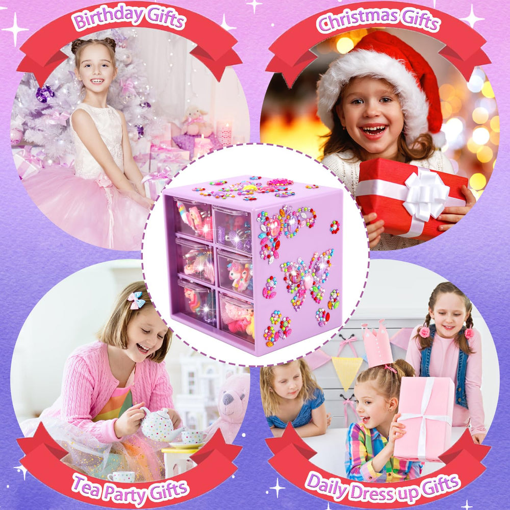 Drabac jewelry organizer box keeps accessories neatly stored after playtime