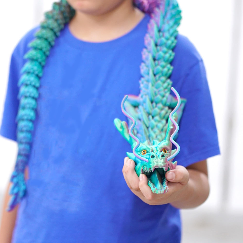 Dragon Model flexible joint design enables dynamic poses and interactive viewing.